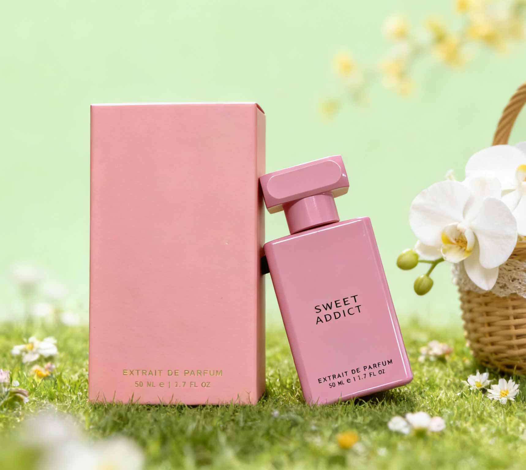 Perfume Fragrance Rose - Sweet Addict perfume, powder mixed bottle