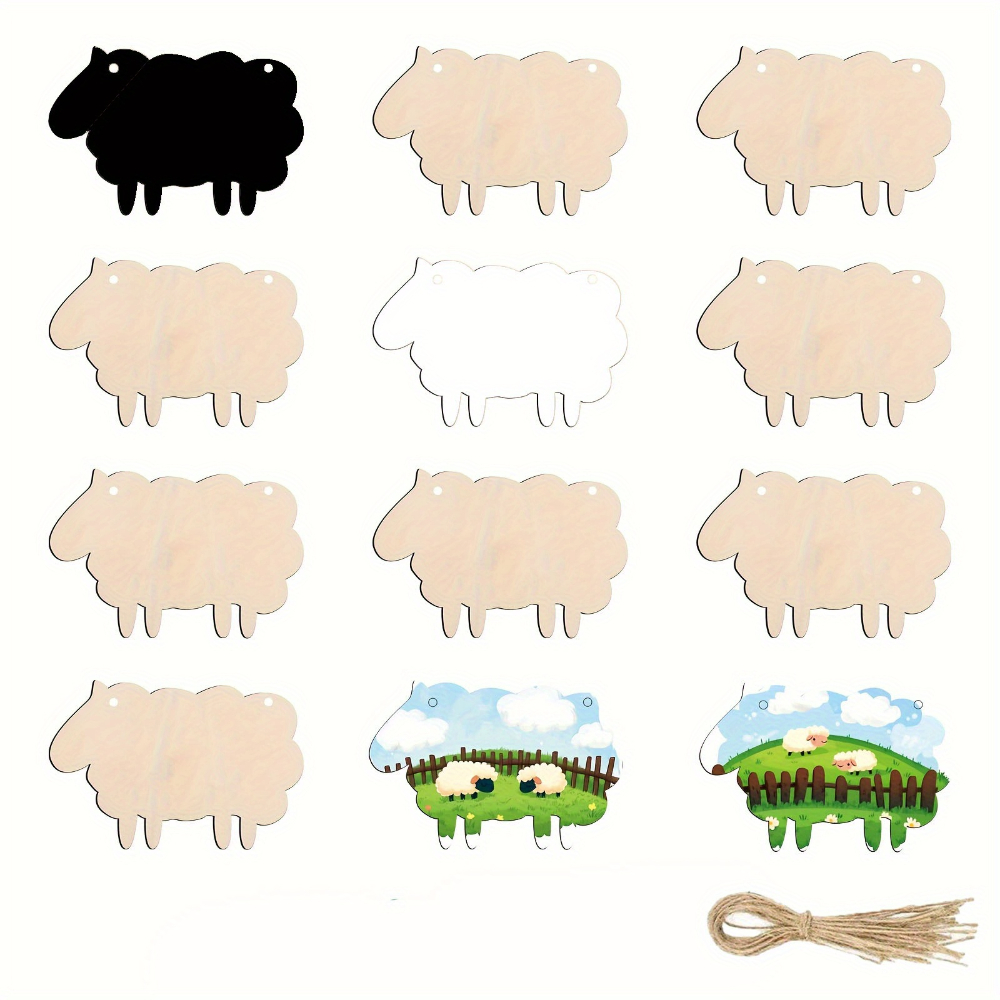 Oud Wood Chip - Unfinished Wooden Creative Sheep Wood Chip