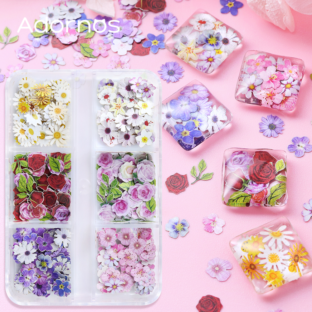 Oud Wood Chip - 6 Grids Flowers Wood Pulp Chips