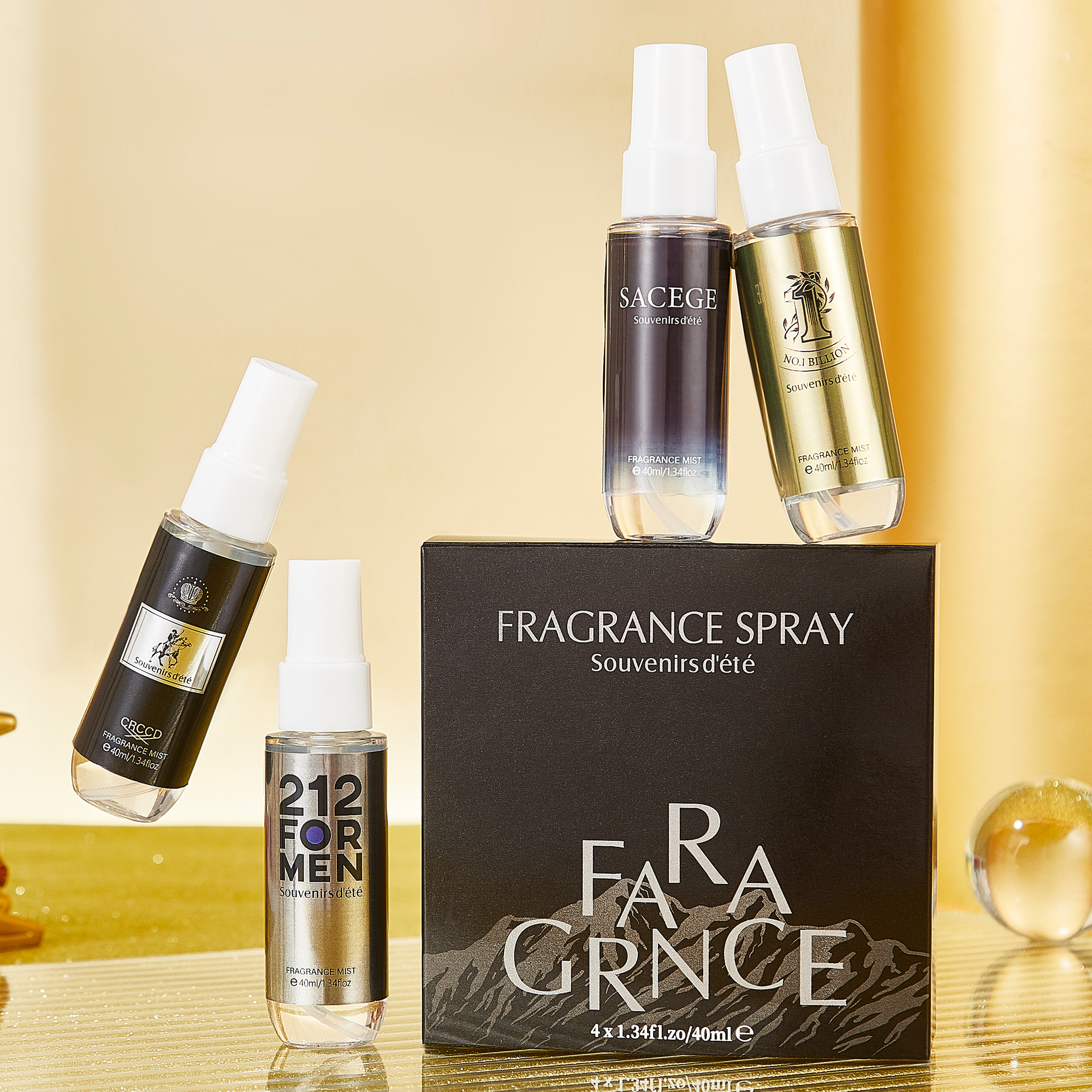 4pcs black gold men's perfume, - Perfume Fragrance Kit review and price