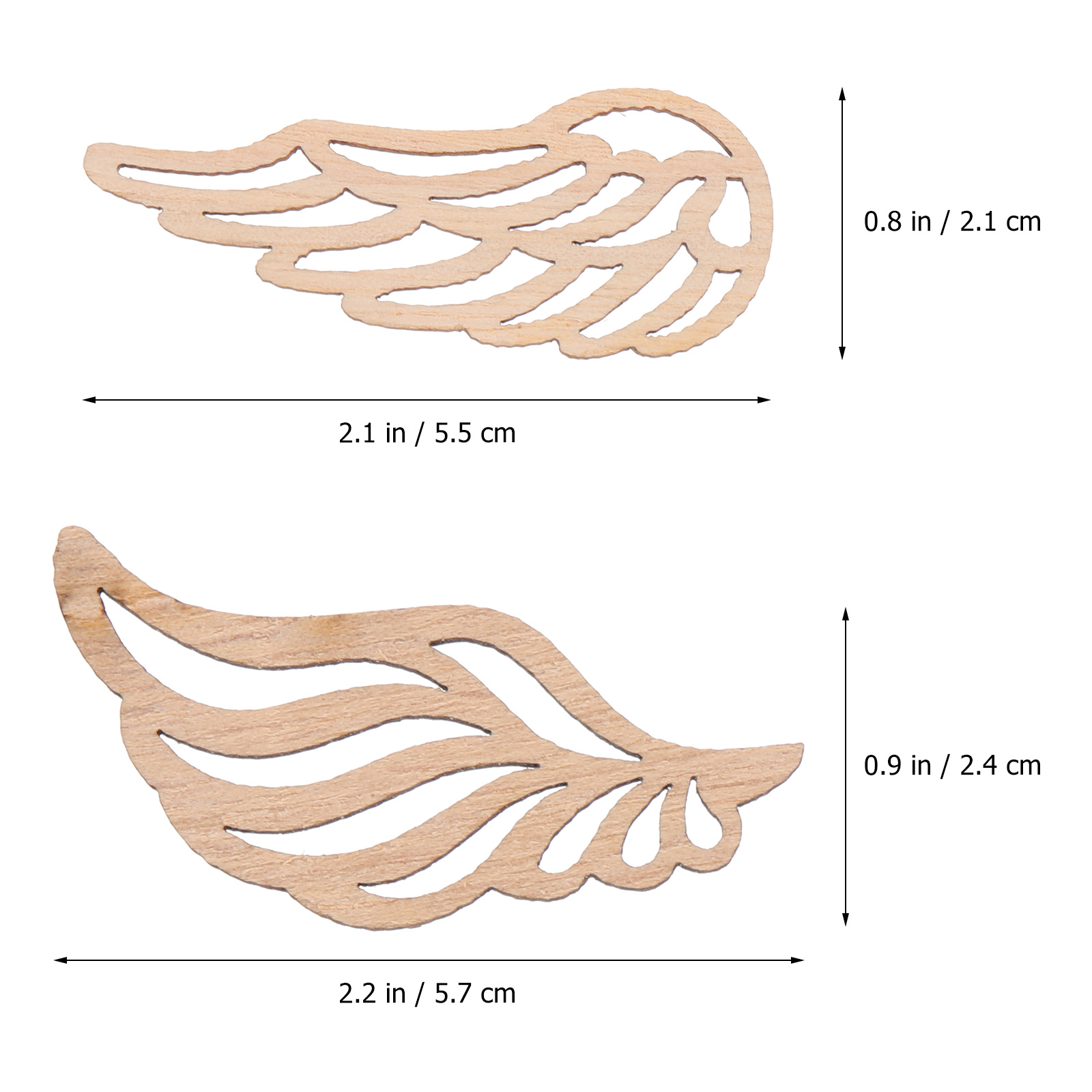 100Pcs Angel Wings Wooden Craf - Oud Wood Chip review and price