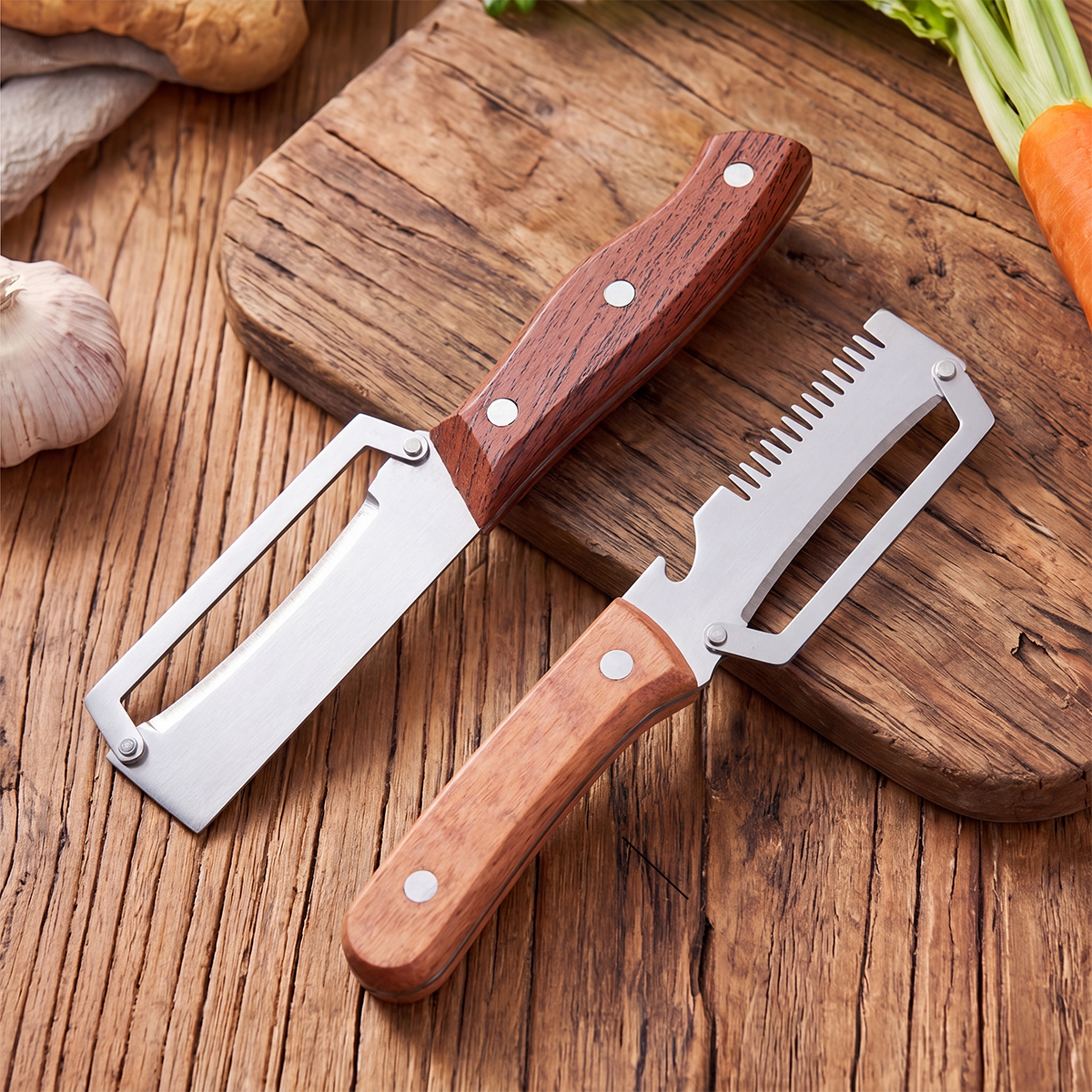 Stainless steel peeler with wo - Oud Wood Chip review and price
