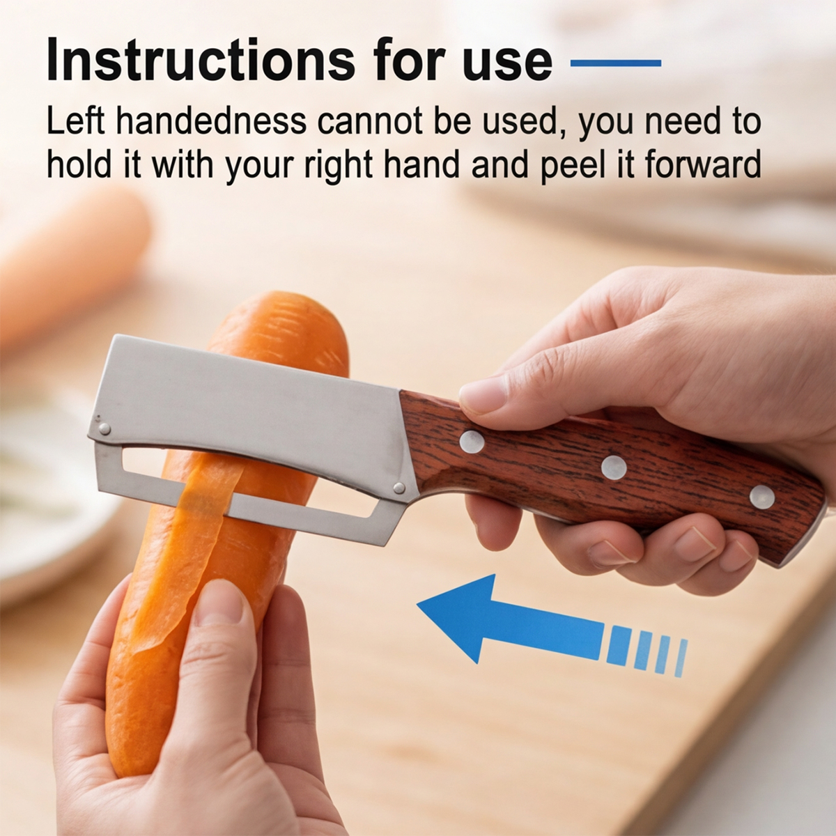 Stainless steel peeler with wo - Oud Wood Chip review and price