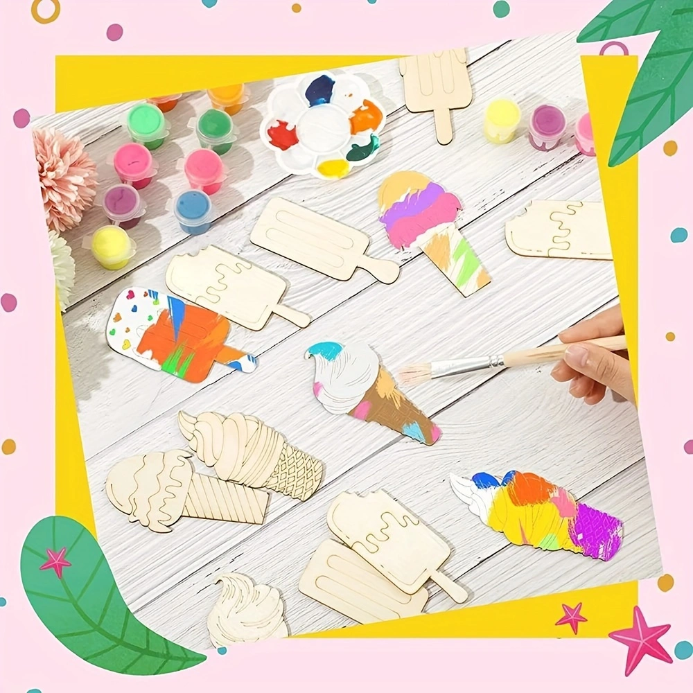 6/30pcs Ice Cream Wood Cutouts - Oud Wood Chip review and price